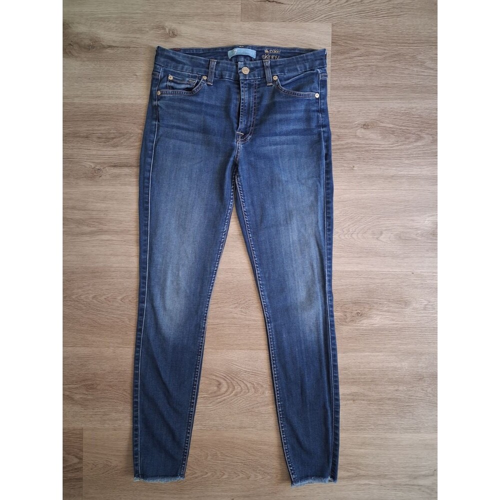 7 For All Mankind Blair The Ankle Skinny Jeans Raw Hem